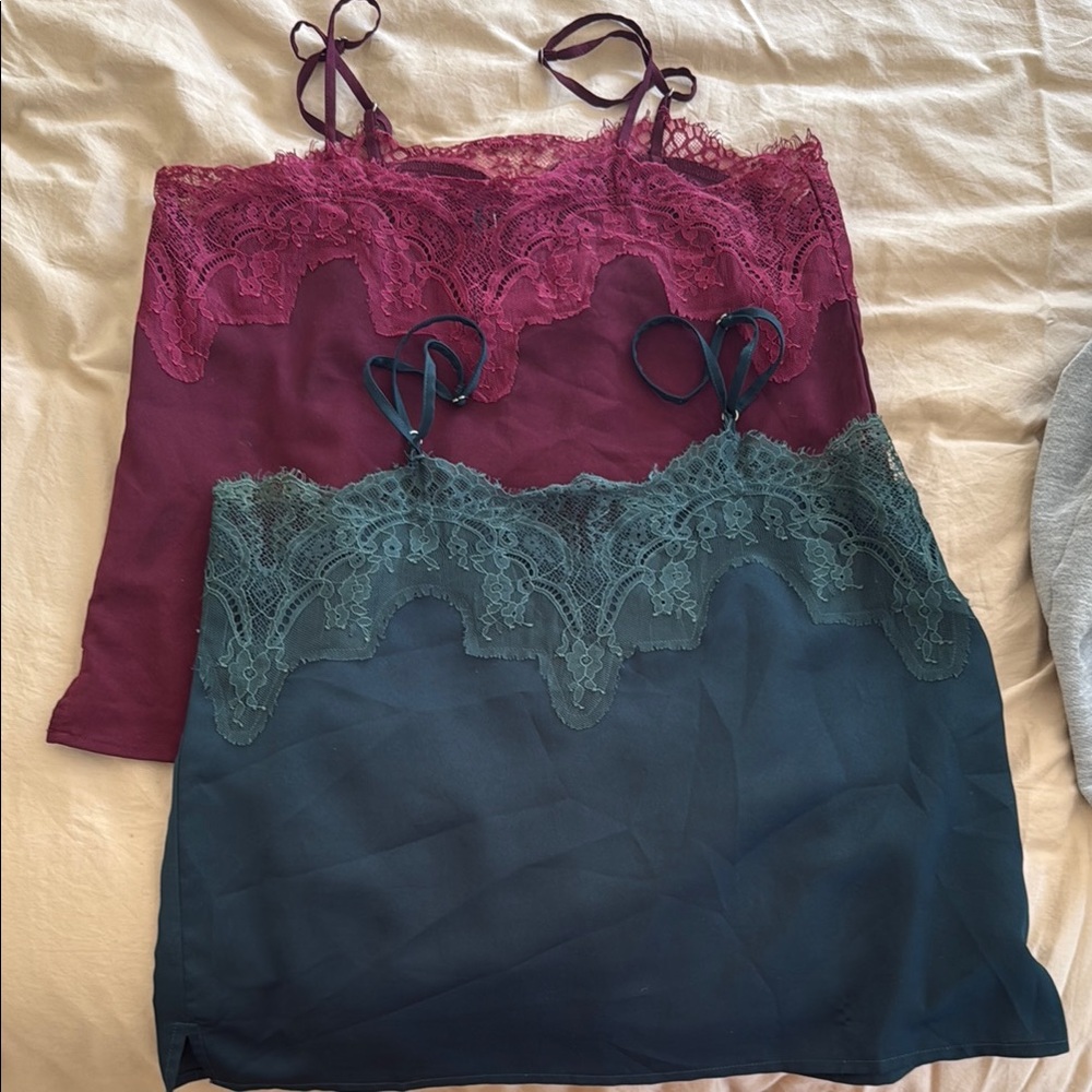 Lulu's Blue Lace Camisole Top